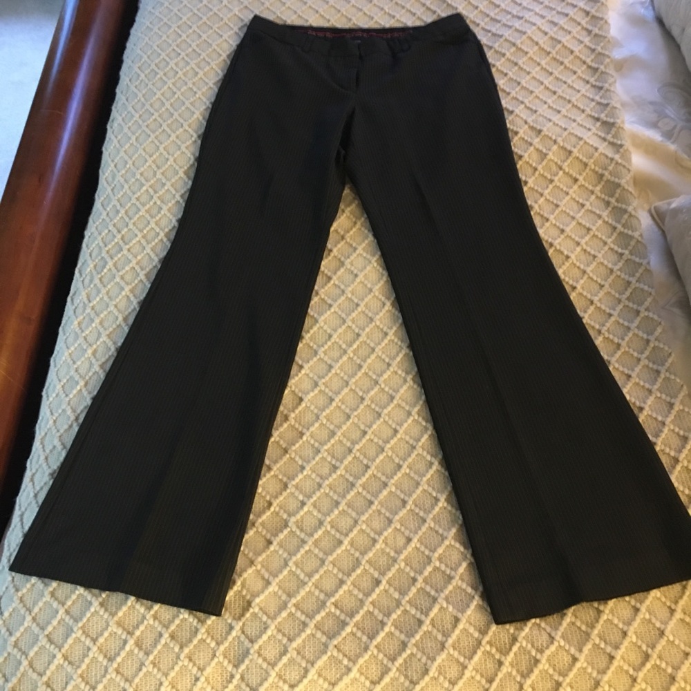Express Editor Pants Pinstripe Black